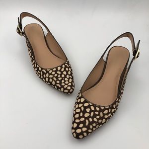 New Nordstrom Animal Print Slingback 7.5